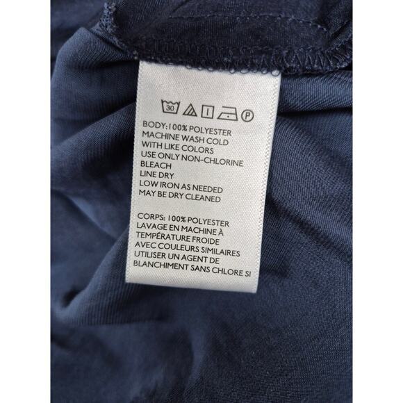 Silence + Noise 2 Tone High Low Faux Wrap 100% Polyester Top Blue Sz M - Picture 5 of 6